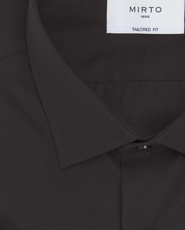 Camisa vestir semi-entallada negro by MIRTO
