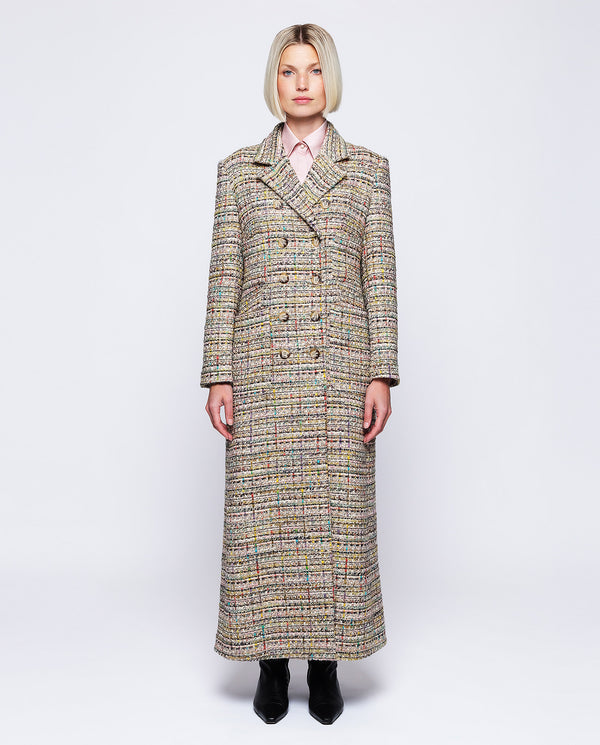 Abrigo de tweed multicolor by MIRTO