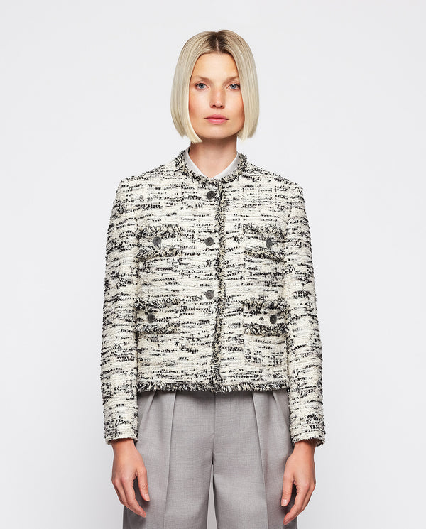 Chaqueta tweed blanca y negra by MIRTO