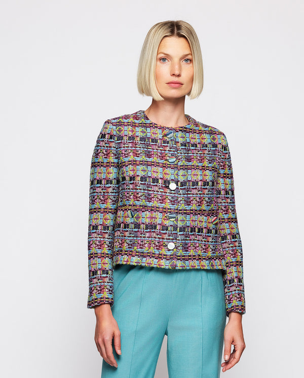 Chaqueta tweed multicolor by MIRTO