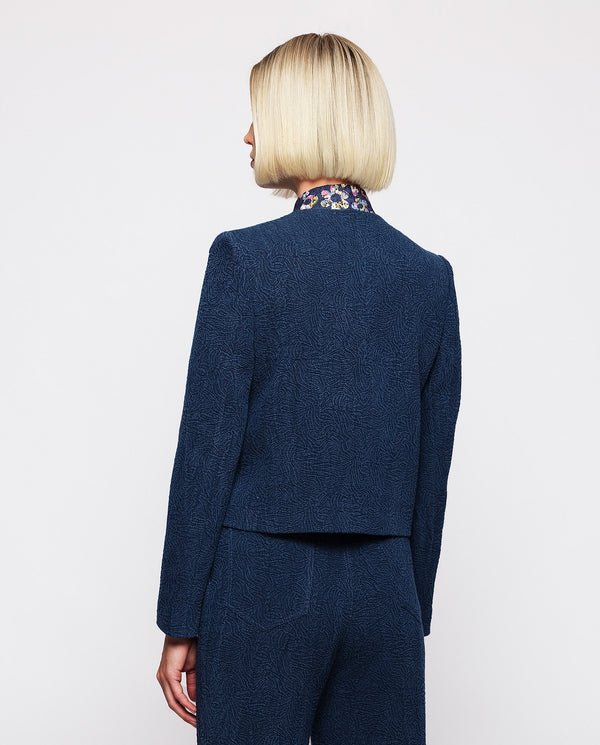 Chaqueta corta de jacquard denim by MIRTO