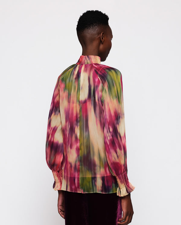 Top gasa estampado ikat multicolor by MIRTO