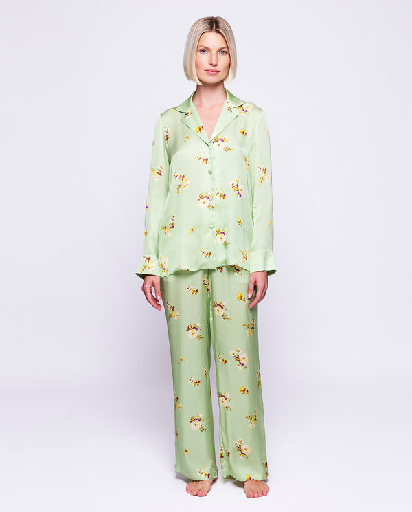 Pijama estampado floral "sugar green" by MIRTO