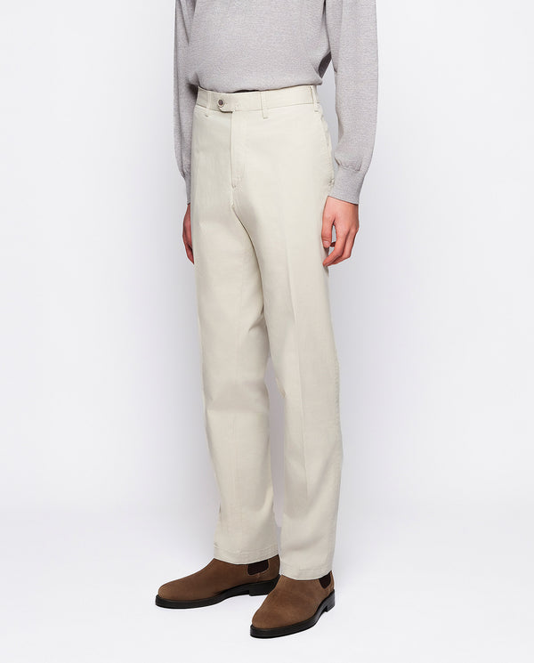 Pantalón chino crudo de algodón