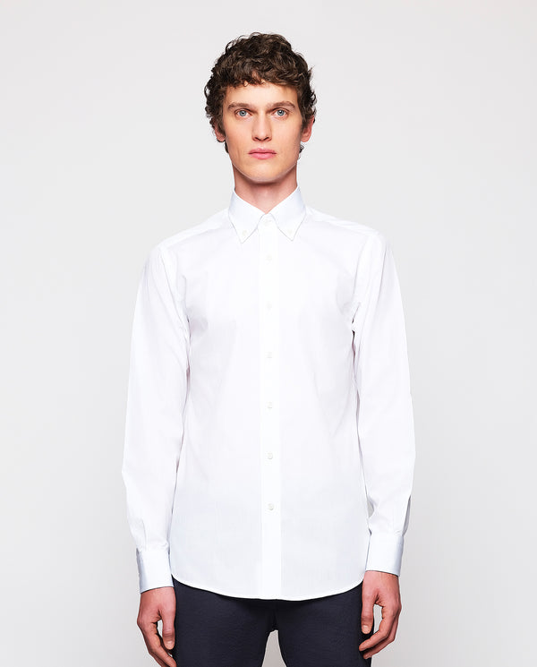 Camisa casual de algodón blanca
