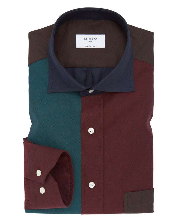 Camisa casual patchwork multicolor by MIRTO