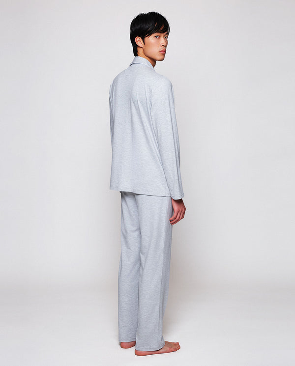 Pijama largo de punto modal gris