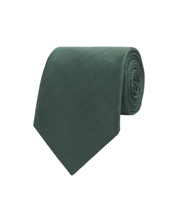 Corbata jacquard estructura seda natural verde