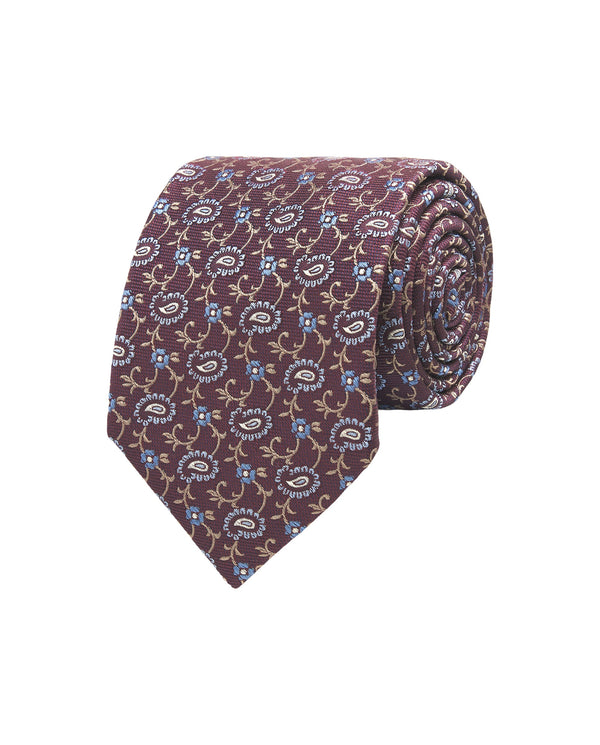 Corbata jacquard estampada seda natural by MIRTO