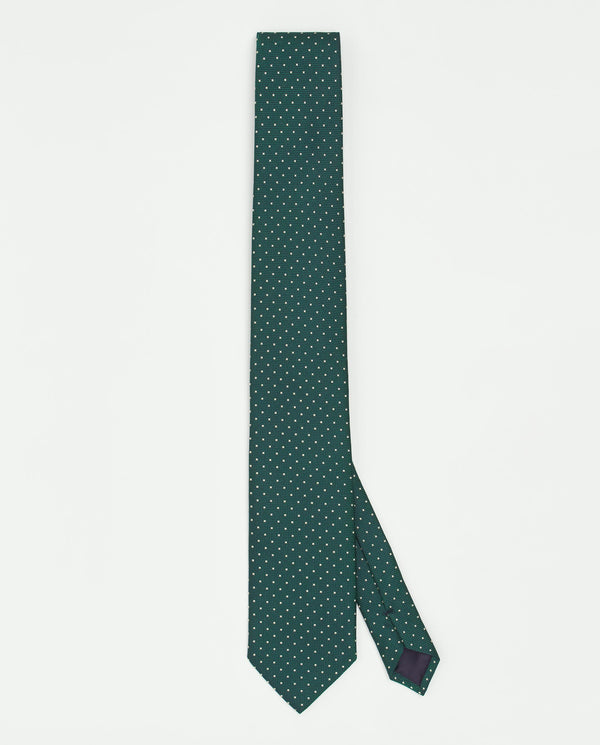 Corbata jacquard estampado verde