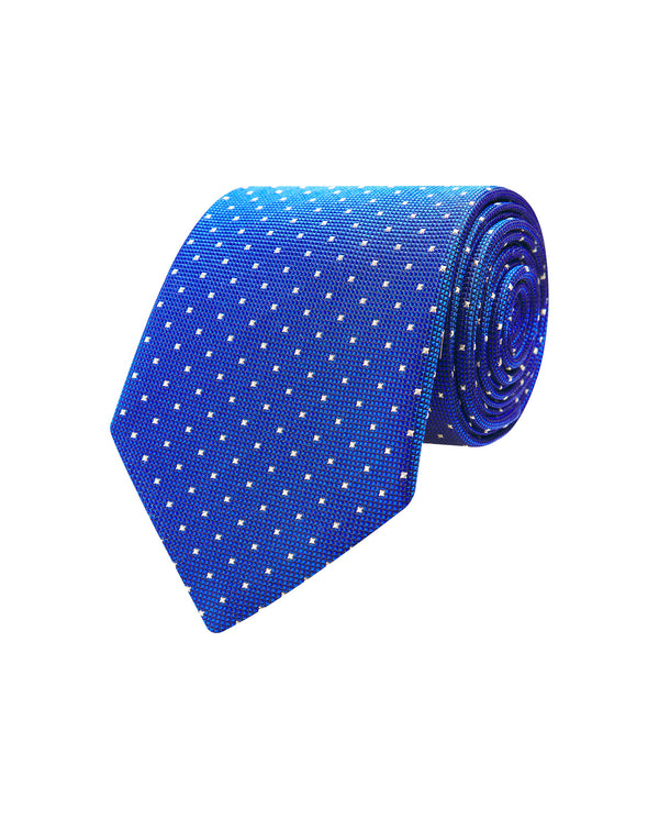Corbata jacquard estampado azul