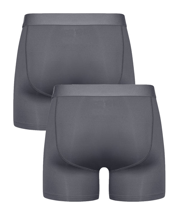 2-PACK BOXER BRIEF ACTIVE IRON GREY by Bread&Boxer