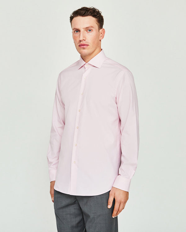 Camisa vestir tervilor sir fil a fil rosa