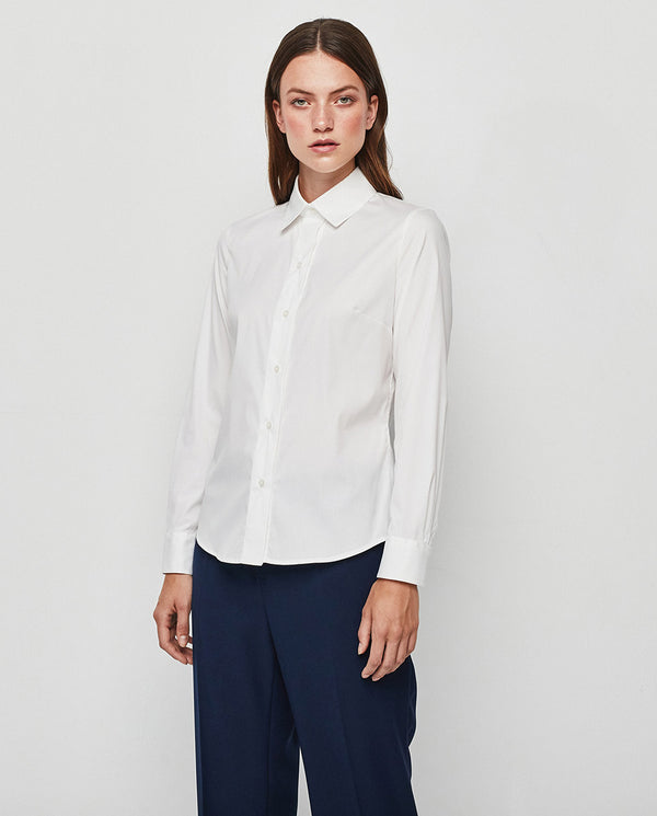 Camisa blanca de algodón