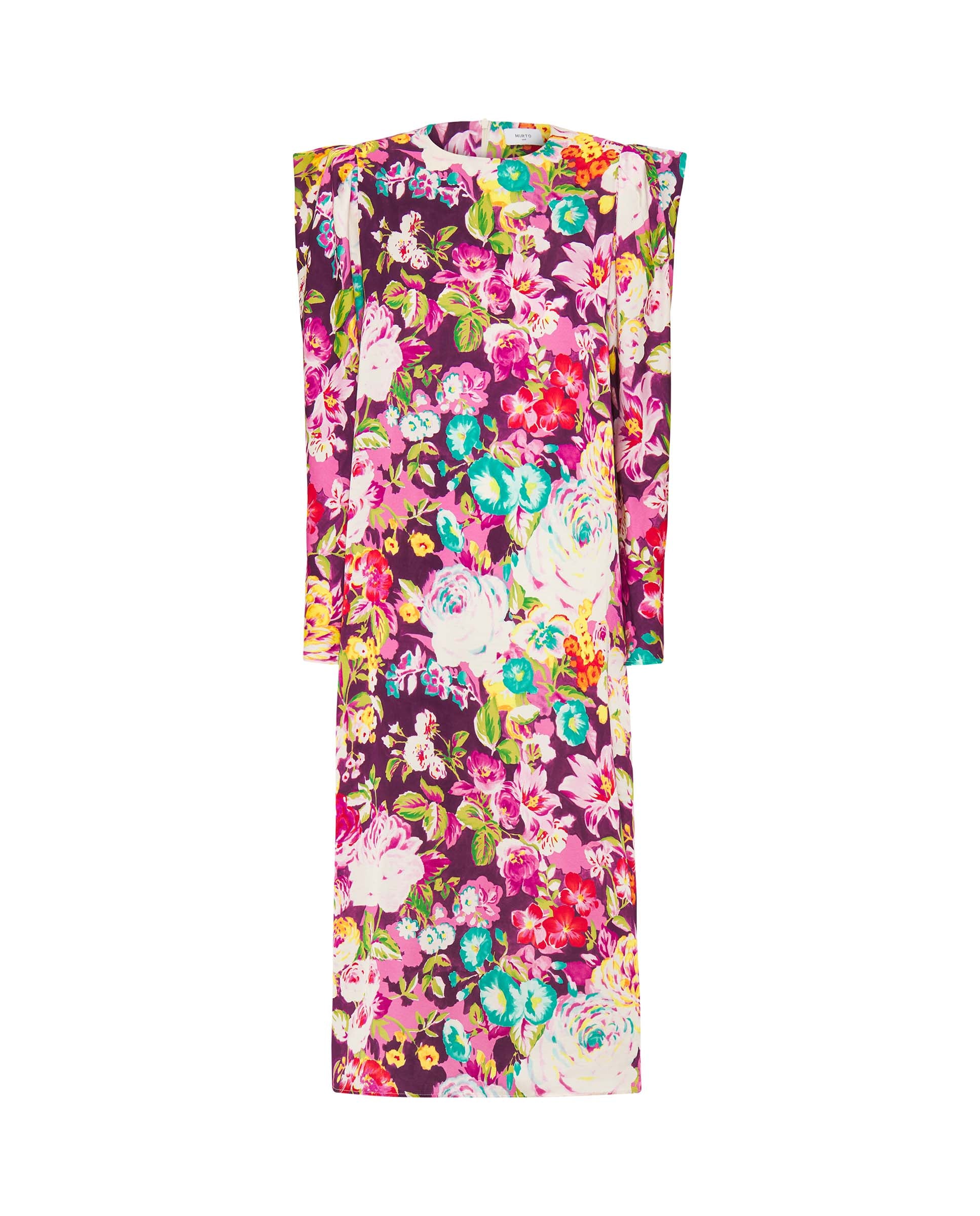 Vestido estampado floral morado by MIRTO