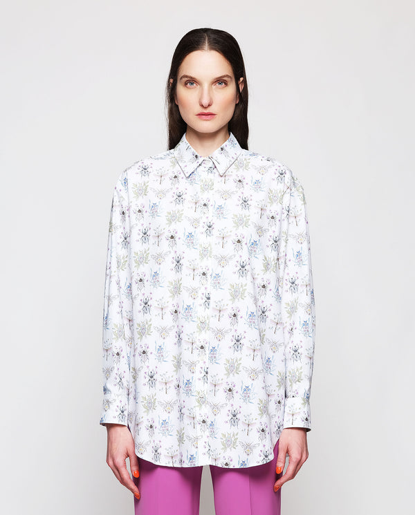 Camisa algodón estampado figurativo blanco by MIRT