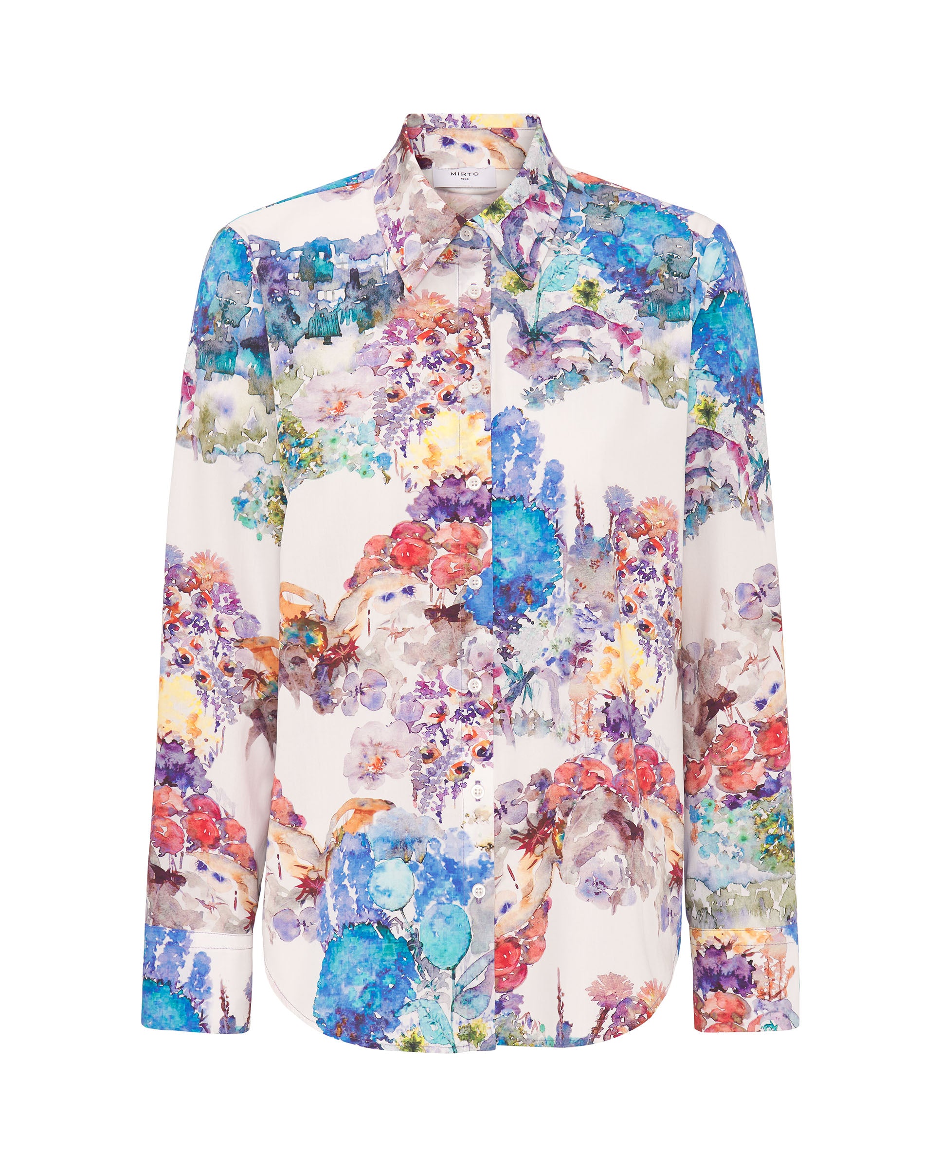 Camisa de algodón estampado multicolor by MIRTO