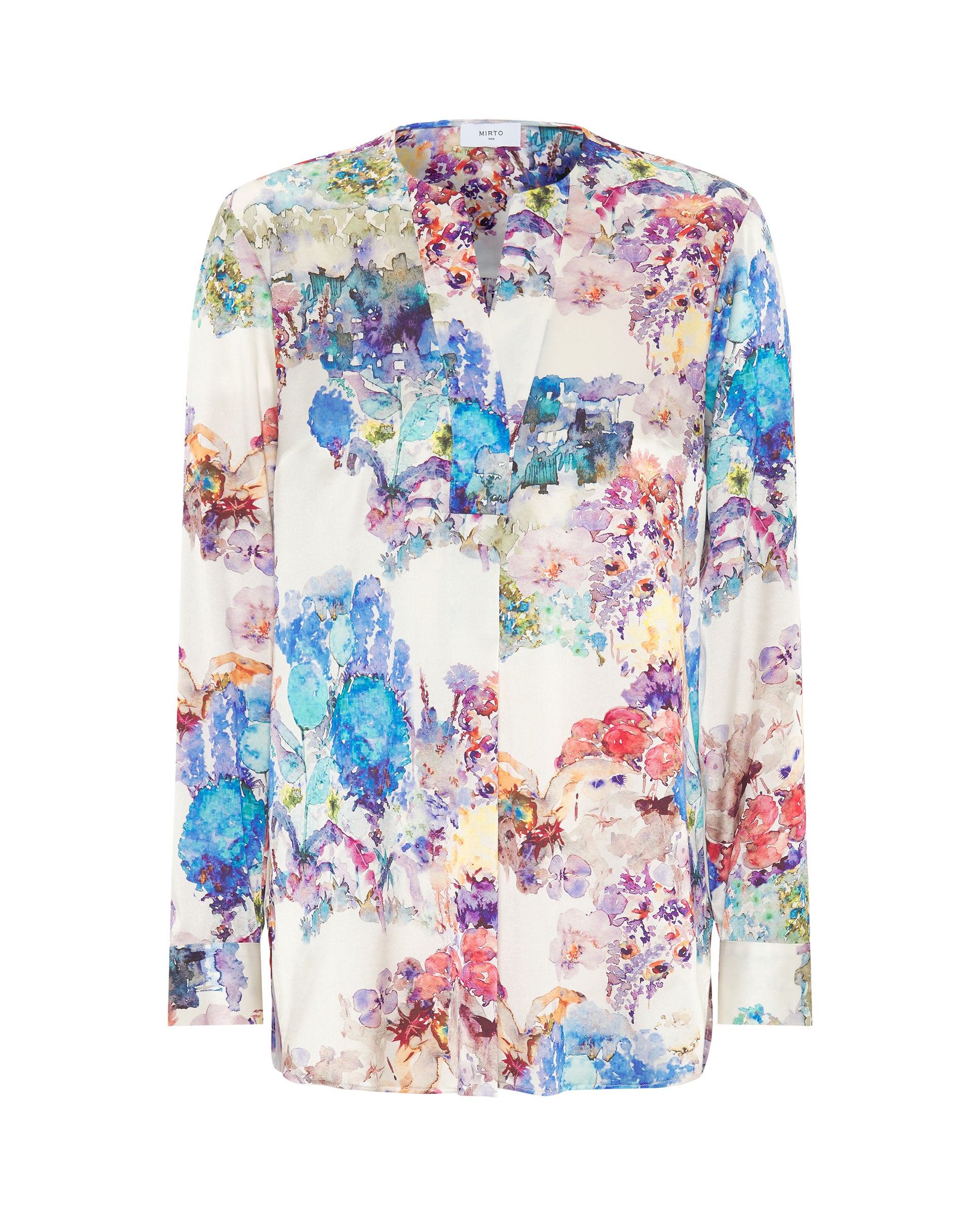 Blusa en mezcla de seda estampado multicolor by MI