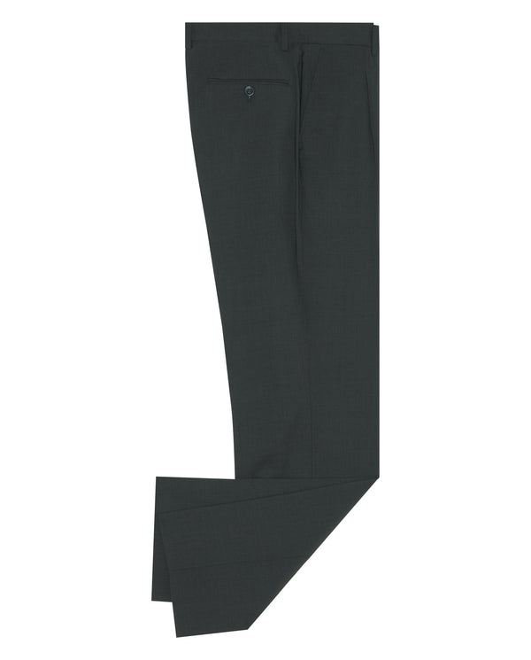 Pantalón lana fría regular fit con pliegues gris marengo Big&tall