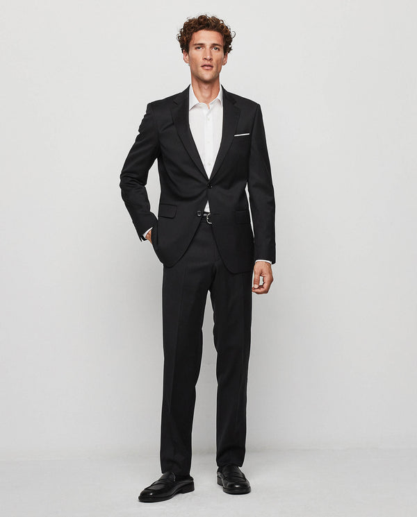 Traje "travel suit" lana super 100's negro big&tall