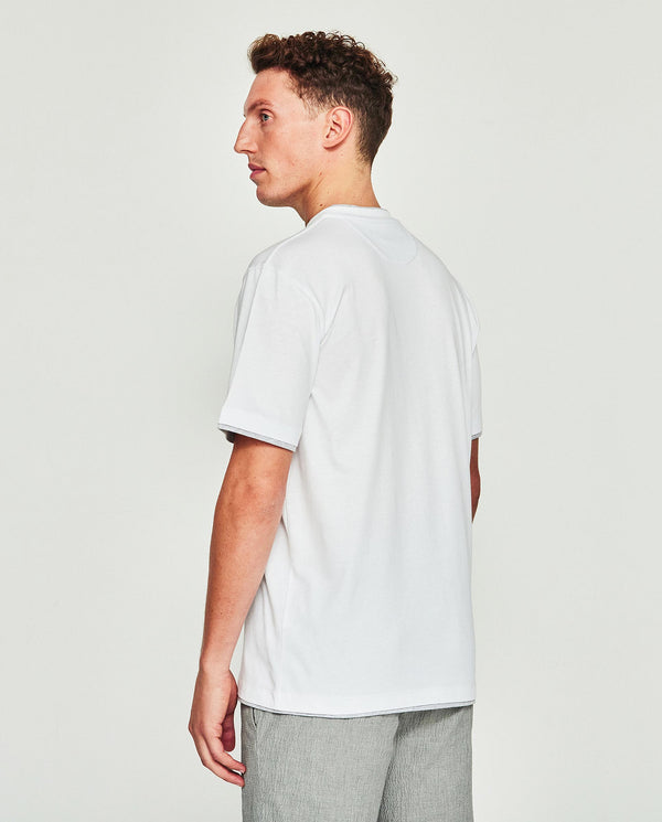 Camiseta punto manga corta sin bolsillo blanc by M