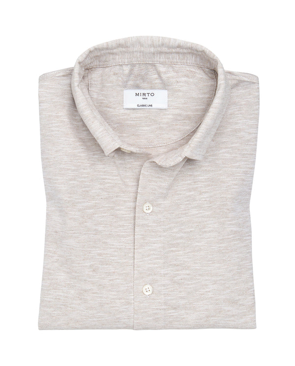 Camisa de punto algodón sin bolsillo by MIRTO