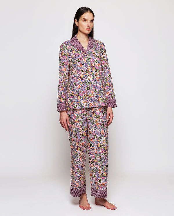 Pijama de algodón estampado multicolor by MIRTO