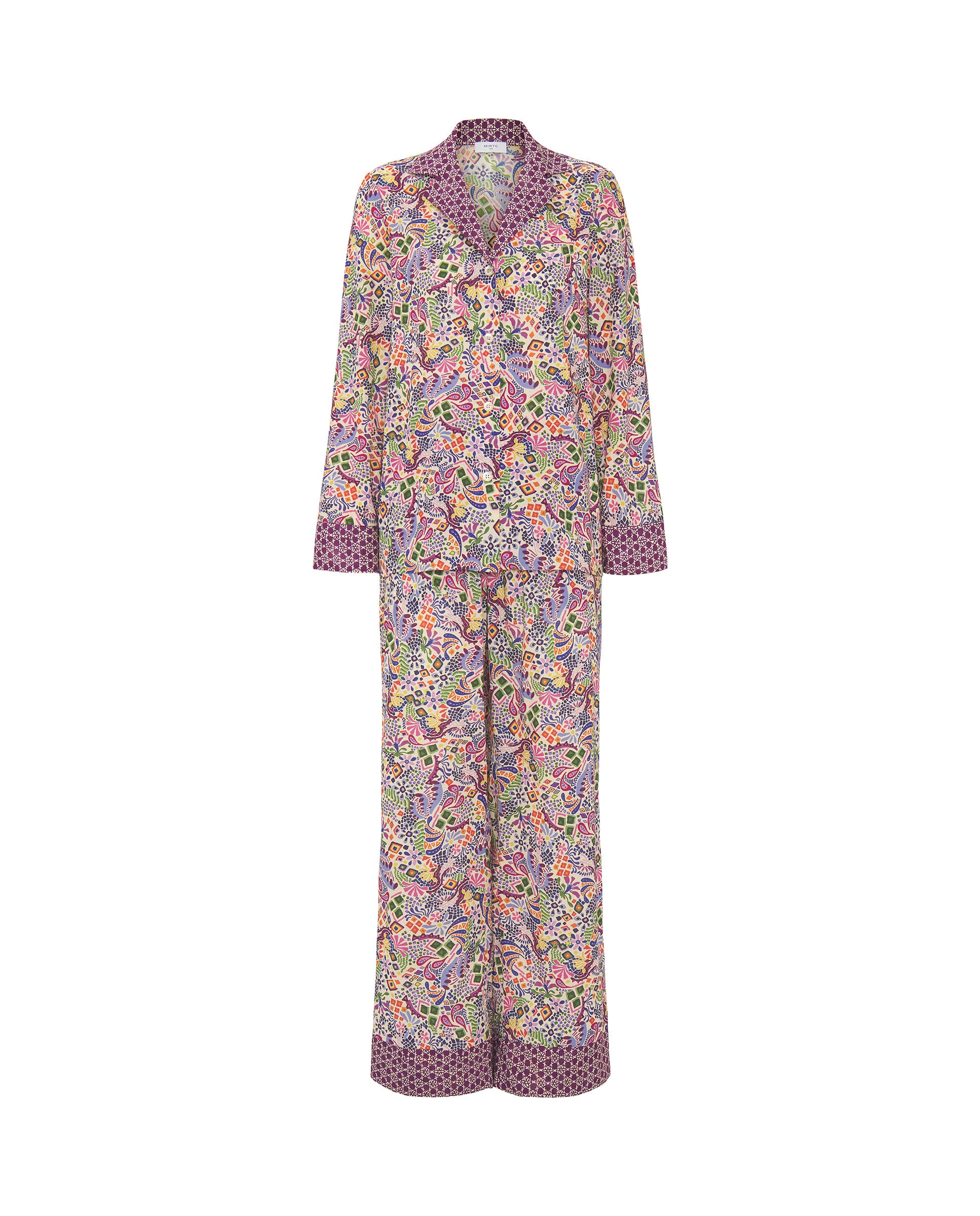 Pijama de algodón estampado multicolor by MIRTO