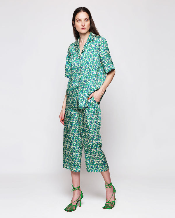 Pijama estampado floral verde by MIRTO