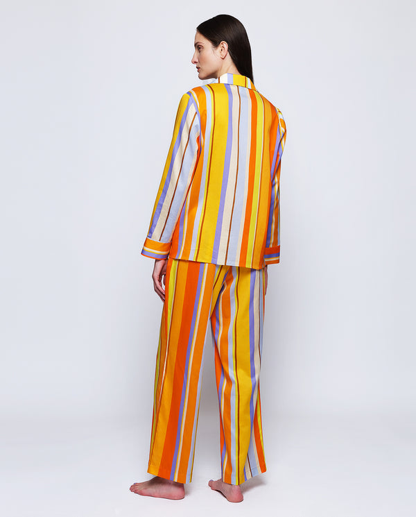 Pijama de algodón rayas naranja by MIRTO