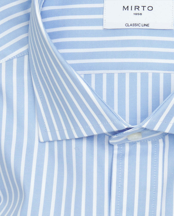 Camisa de vestir de algodón rayas azules by MIRTO