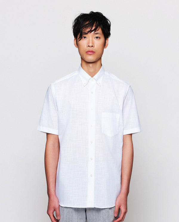 Camisa casual de algodón blanca by MIRTO