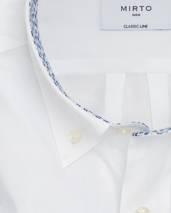 Camisa casual de algodón blanca by MIRTO
