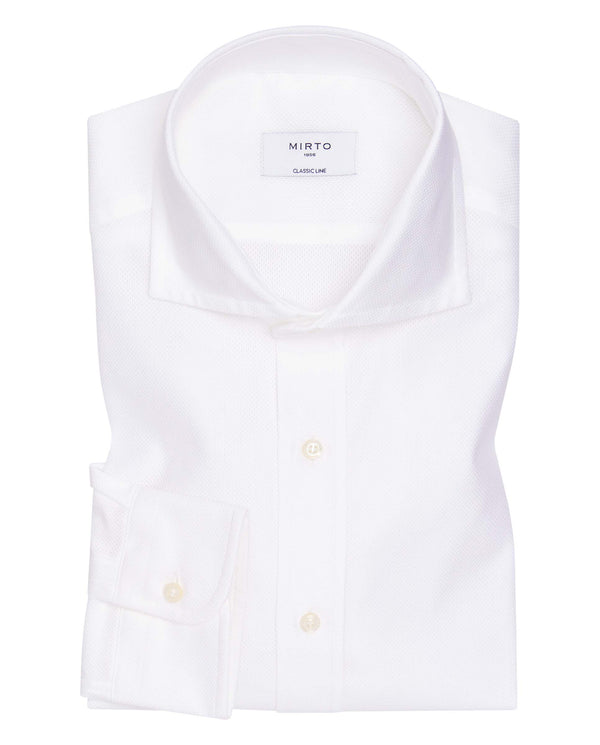 Camisa vestir de algodón blanca by MIRTO