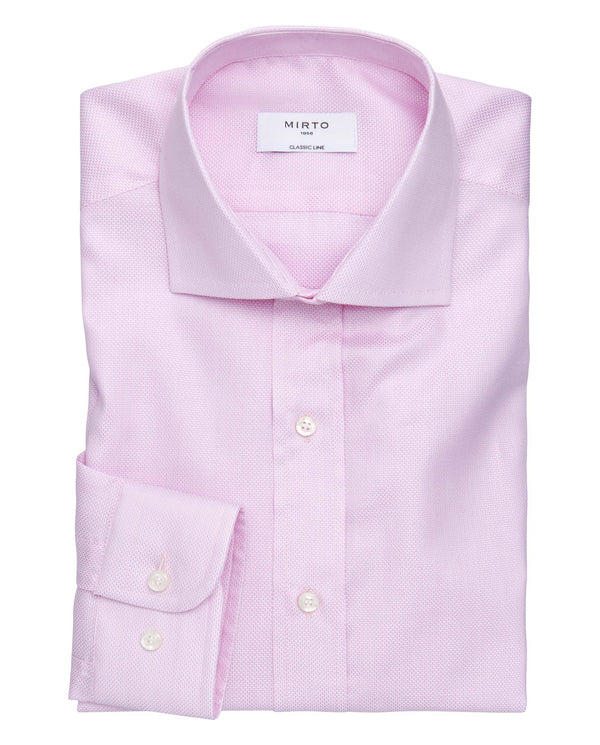 Camisa vestir de algodón rosa by MIRTO