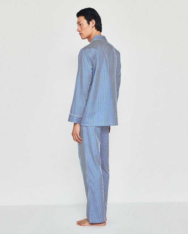 Pijama largo rayas azul royal by MIRTO