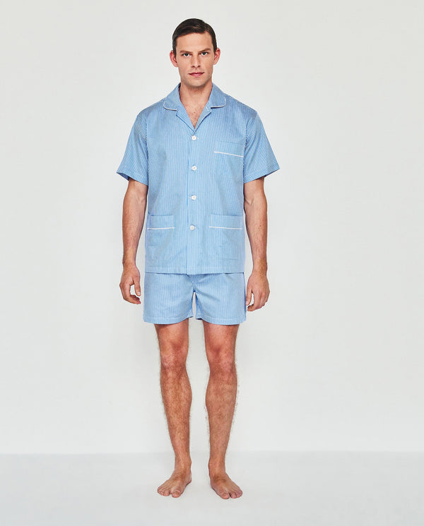 Pijama corto rayas azul royal by MIRTO
