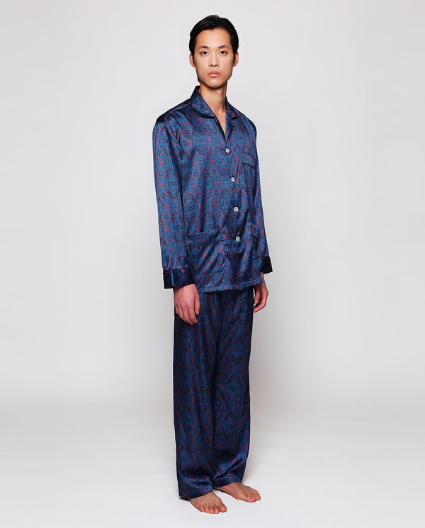Pijama largo estampado azul by MIRTO