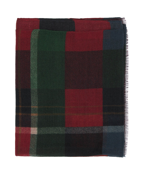 Foulard estampado de lana rojo by MIRTO