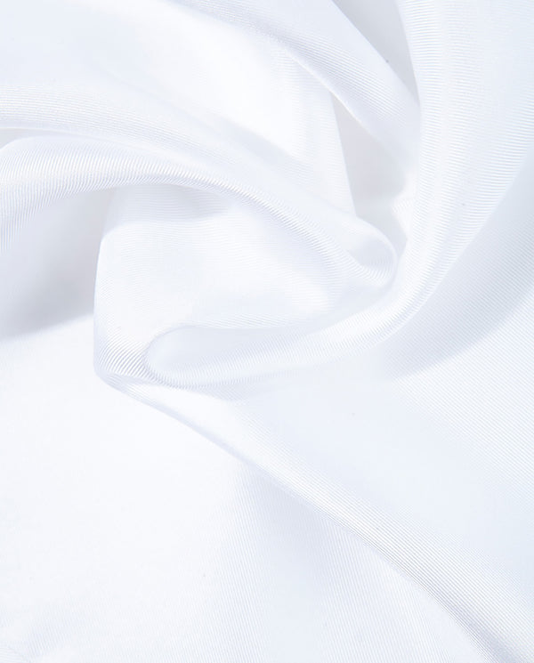 Pañuelo de bolsillo de seda natural blanco