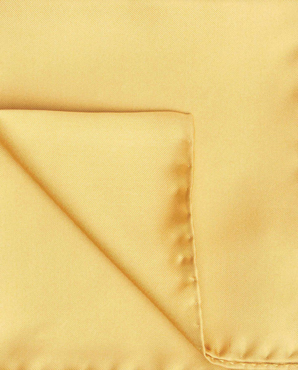 Pañuelo liso de seda natural amarillo by MIRTO