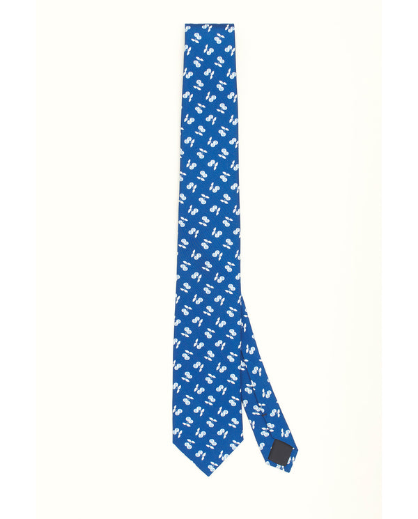 Corbata twill estampado frutal azul by MIRTO