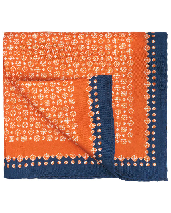 Pañuelo estampado de seda naranja by MIRTO
