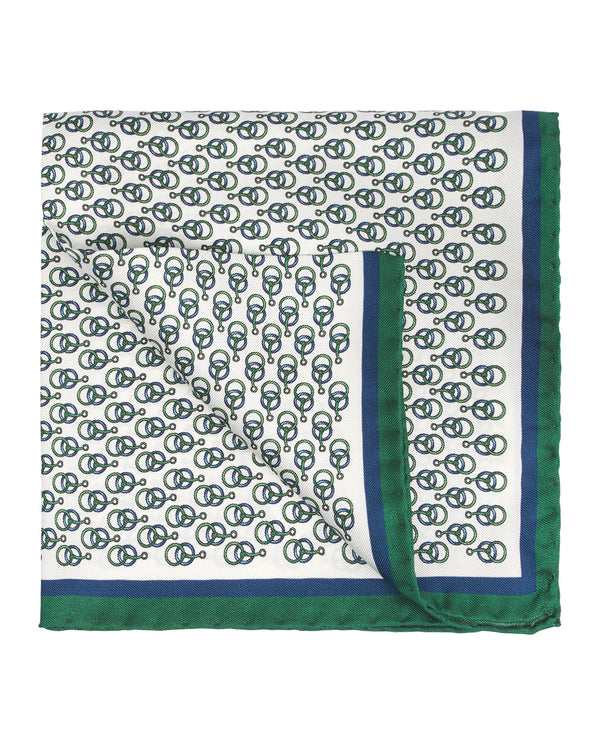 Pañuelo estampado de seda verde by MIRTO