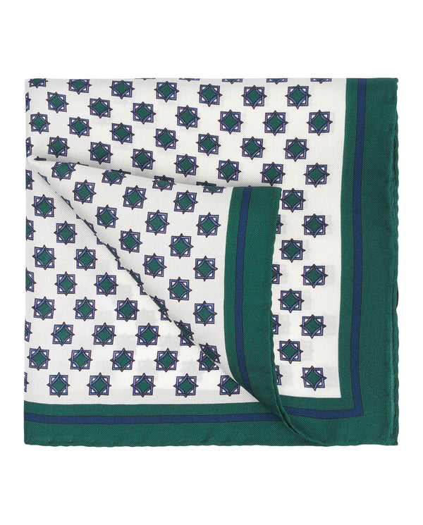 Pañuelo estampado de seda verde by MIRTO