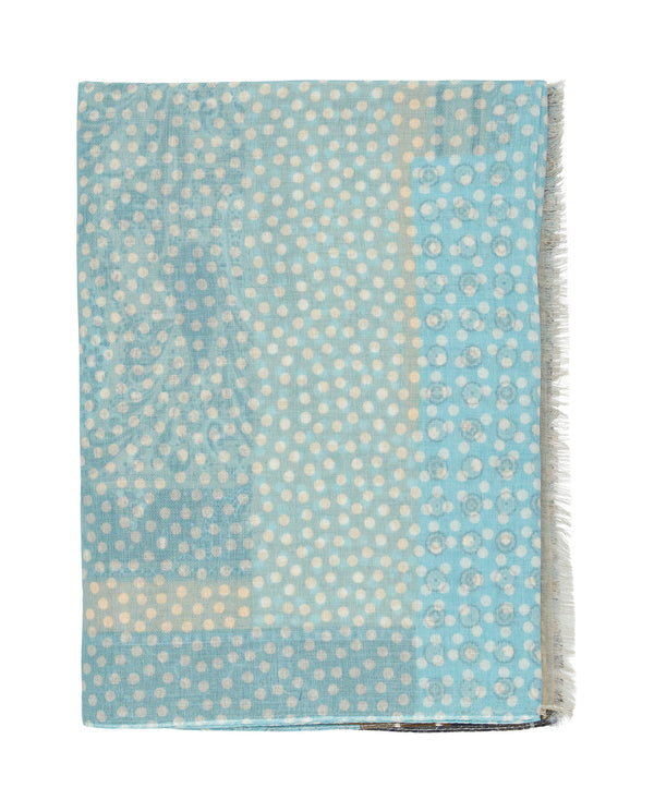 Foulard estampado de algodón azul celeste by MIRTO