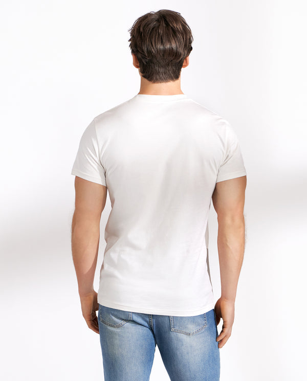Camiseta cuello caja algodón orgánico marfil by Br