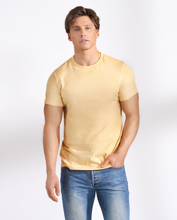 Camiseta cuello caja algodón orgánico amarill by B