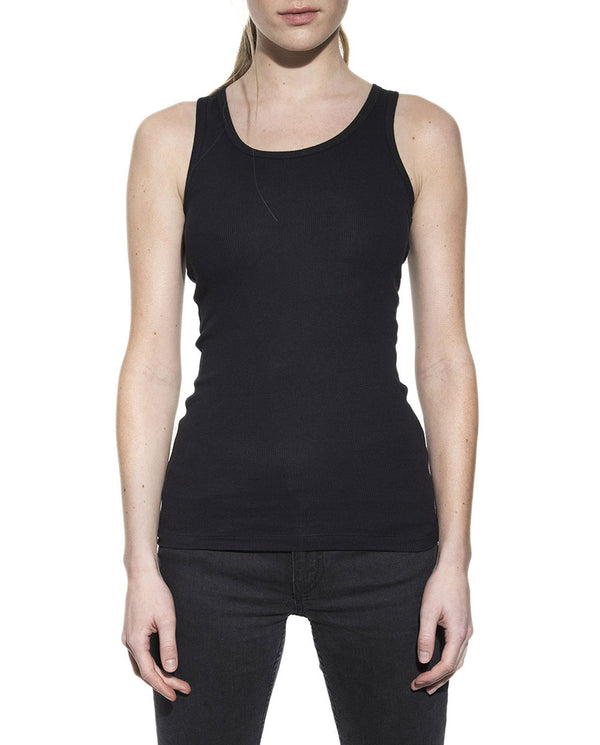 TANK RIBBED BLACK by MIRTO