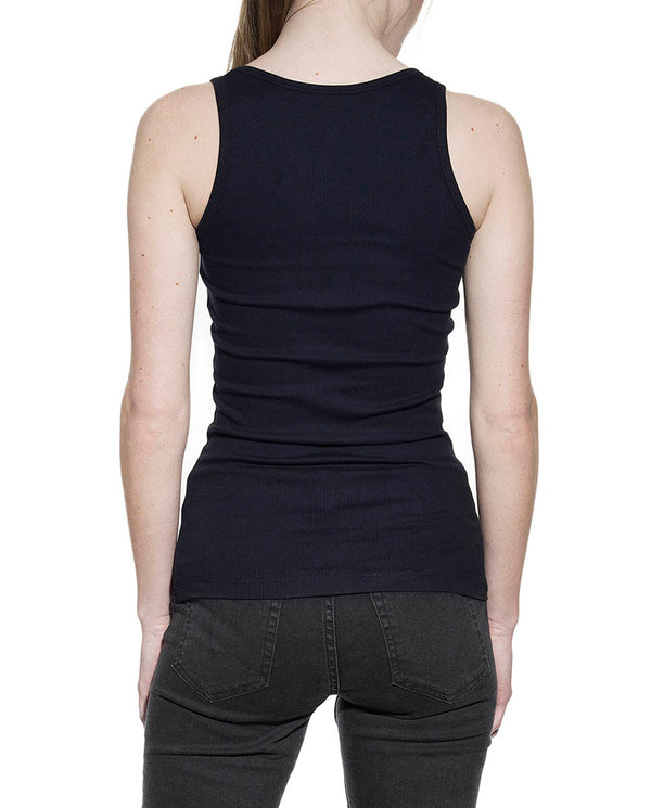 TANK RIBBED DARK NAVY by MIRTO